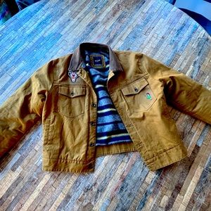 CUSTOM TODD SNYDER ENGLISH WAXED DYLAN JACKET IN LIGHT TAN